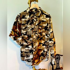 Michael Kors Slim-Fit Camo Cotton-Twill Shirt